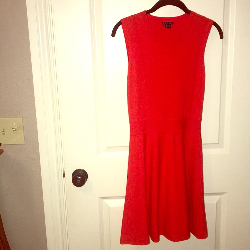 red orange dress, freshly dry cleaned!